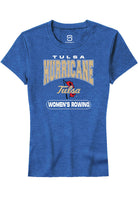 Tulsa Golden Hurricane Womens Blue Rowing Short Sleeve T-Shirt