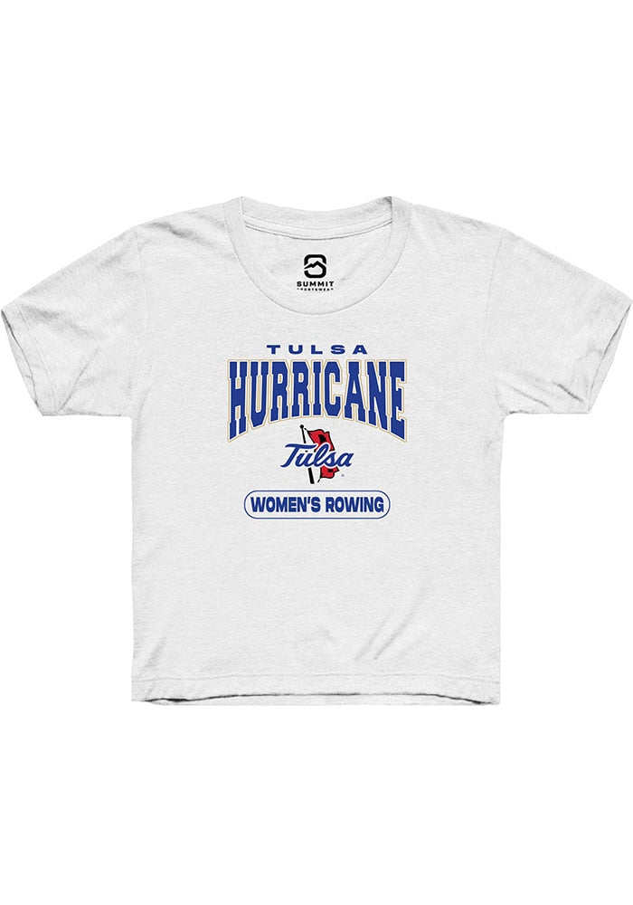 Tulsa Golden Hurricane Youth White Rowing Short Sleeve T-Shirt