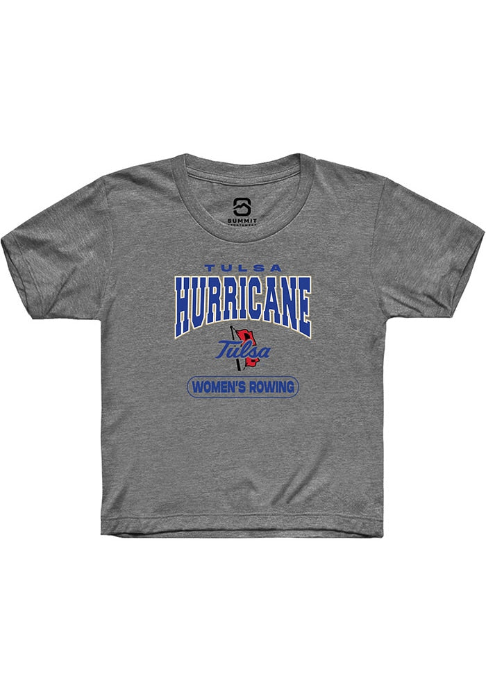 Tulsa Golden Hurricane Youth Grey Rowing Short Sleeve T-Shirt