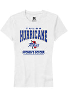 Tulsa Golden Hurricane Womens White Womens Soccer Short Sleeve T-Shirt