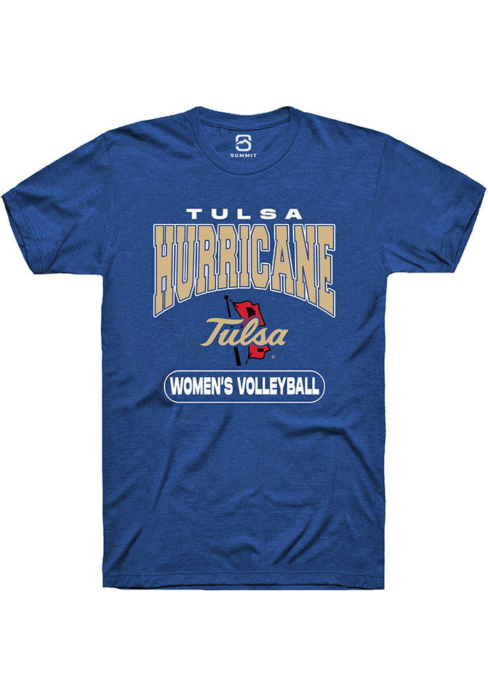 Tulsa Golden Hurricane Mens Blue Volleyball Fashion Short Sleeve T-Shirt