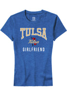 Tulsa Golden Hurricane Womens Blue Girlfriend Short Sleeve T-Shirt