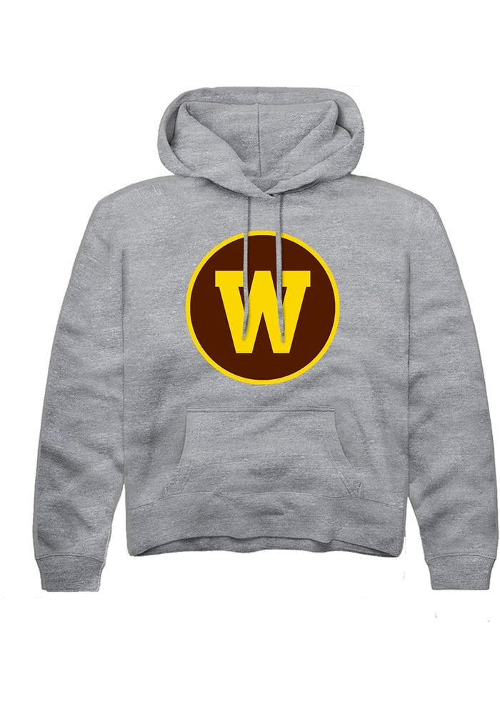 Western Michigan Broncos Youth Grey Alt Logo Long Sleeve Hoodie