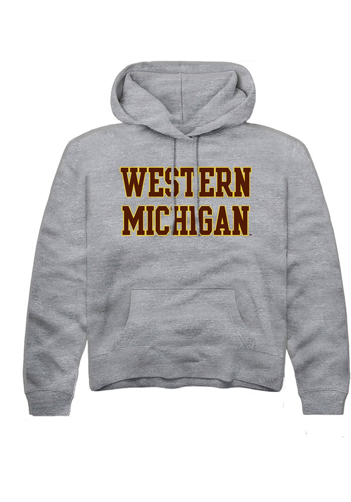 Western Michigan Broncos Youth Grey Straight Block Long Sleeve Hoodie