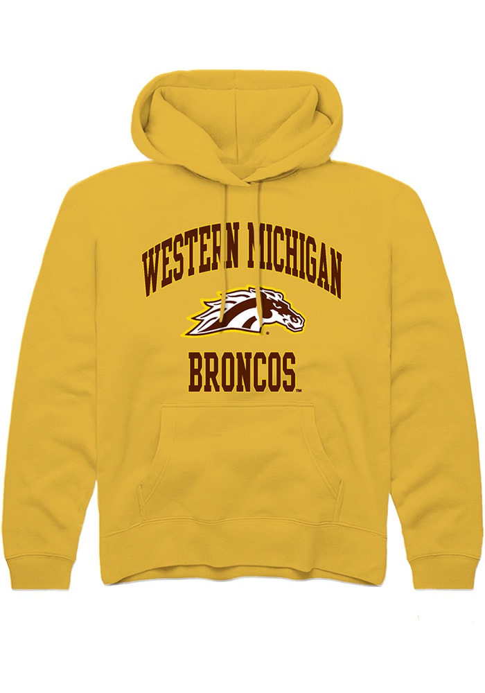Western Michigan Broncos Youth Gold Number 1 Neutral Long Sleeve Hoodie
