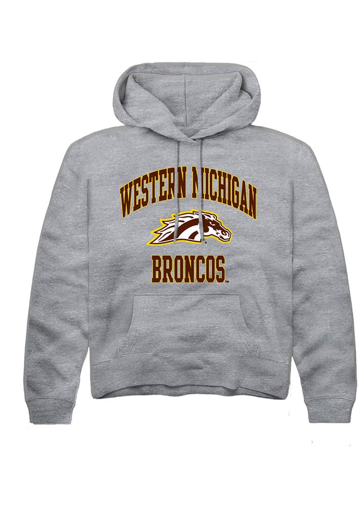 Western Michigan Broncos Youth Grey Number 1 Neutral Long Sleeve Hoodie