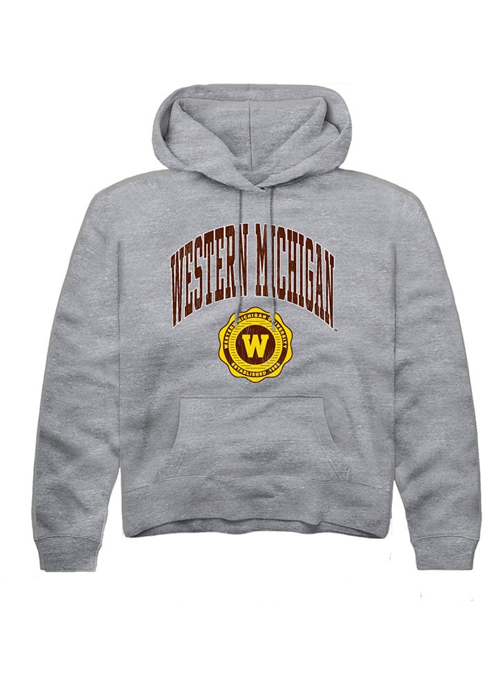 Western Michigan Broncos Youth Grey Arch Seal Long Sleeve Hoodie