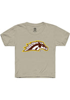 Western Michigan Broncos Youth Tan Primary Logo Short Sleeve T-Shirt