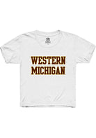 Western Michigan Broncos Youth White Straight Block Short Sleeve T-Shirt