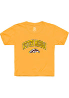 Western Michigan Broncos Youth Gold Arch Logo Short Sleeve T-Shirt