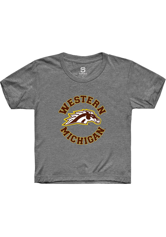 Western Michigan Broncos Youth Grey Circle Short Sleeve T-Shirt