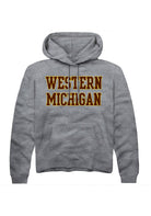 Western Michigan Broncos Mens Grey Straight Block Long Sleeve Hoodie