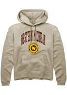 Western Michigan Broncos Mens Tan Arch Seal Long Sleeve Hoodie