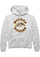 Western Michigan Broncos Mens White Circle Long Sleeve Hoodie
