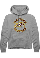 Western Michigan Broncos Mens Grey Circle Long Sleeve Hoodie