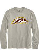 Western Michigan Broncos Tan Primary Logo Long Sleeve T-Shirt