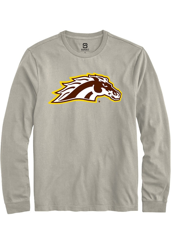 Western Michigan Broncos Tan Primary Logo Long Sleeve T-Shirt