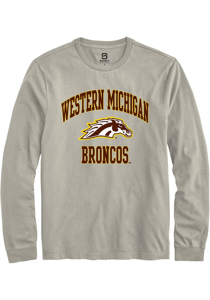 Western Michigan Broncos Tan Number 1 Neutral Long Sleeve T-Shirt