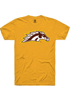 Western Michigan Broncos Gold Primary Logo Short Sleeve T-Shirt