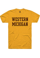 Western Michigan Broncos Gold Straight Block Short Sleeve T-Shirt
