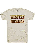 Western Michigan Broncos Tan Straight Block Short Sleeve T-Shirt