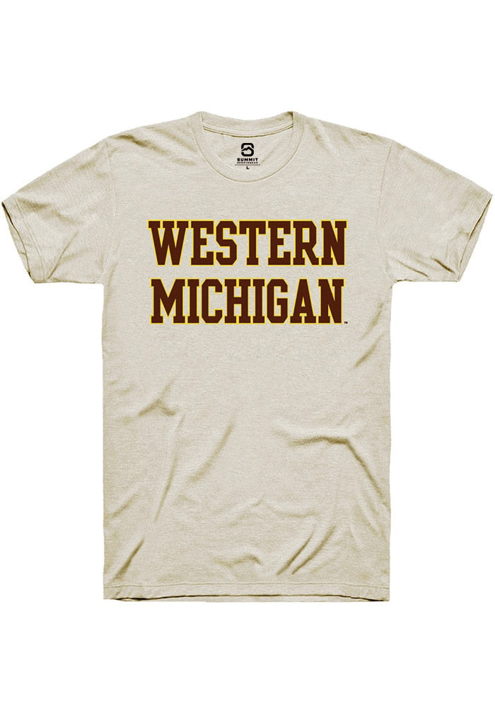 Western Michigan Broncos Tan Straight Block Short Sleeve T-Shirt