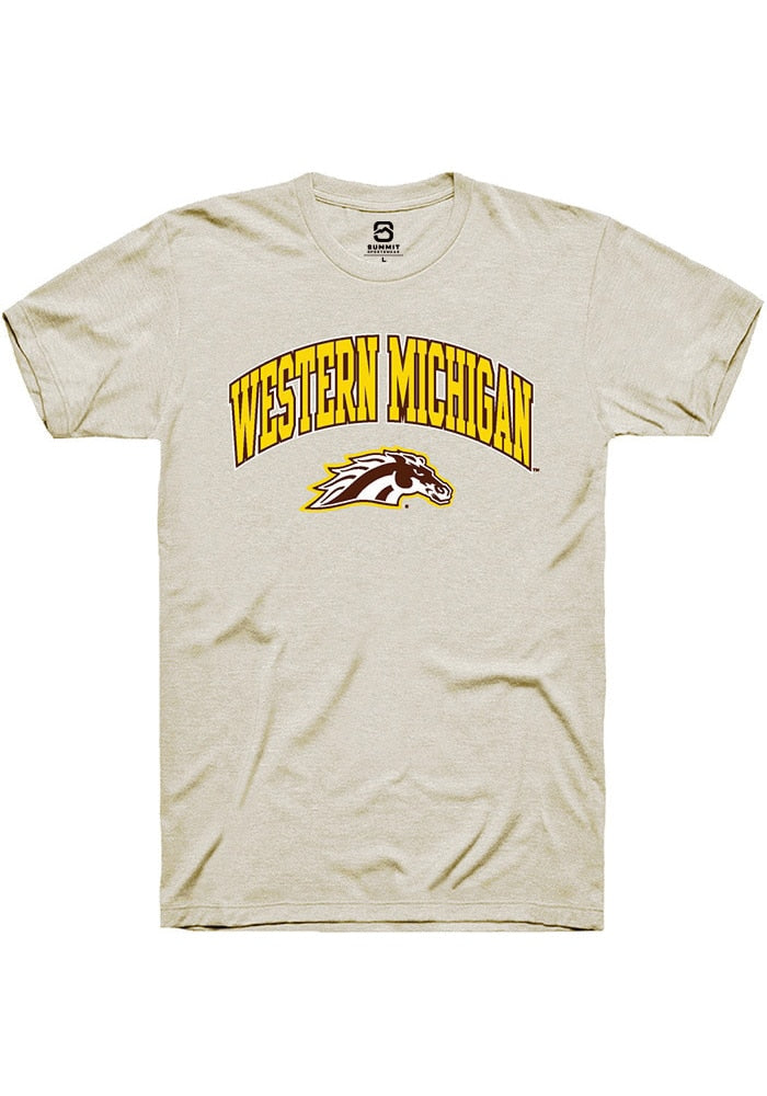 Western Michigan Broncos Tan Arch Logo Short Sleeve T-Shirt