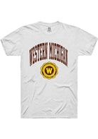 Western Michigan Broncos White Arch Seal Short Sleeve T-Shirt