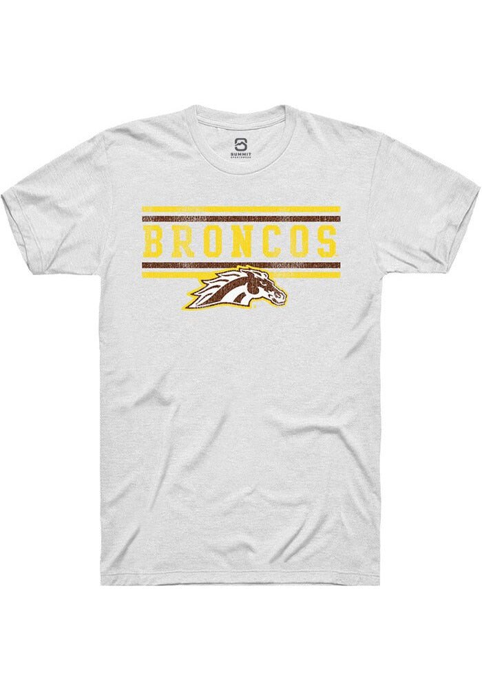 Western Michigan Broncos White Bars Short Sleeve T-Shirt