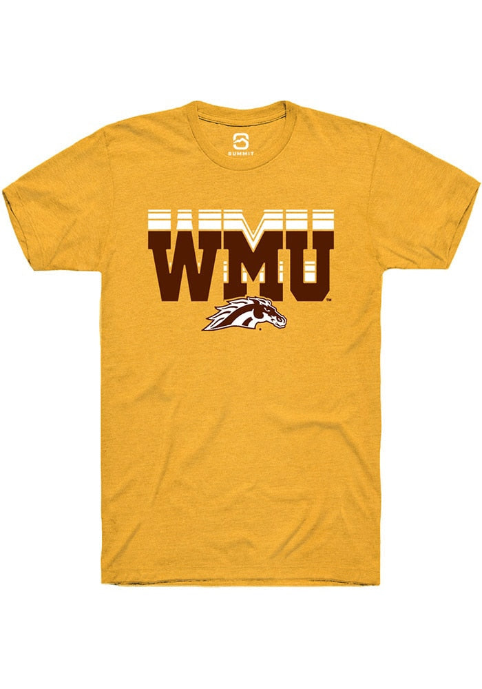 Western Michigan Broncos Gold Repeat Short Sleeve T-Shirt