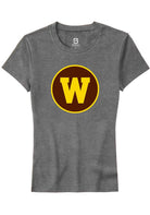 Western Michigan Broncos Womens Grey Alt Logo Short Sleeve T-Shirt