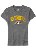 Western Michigan Broncos Womens Grey Arch Logo Short Sleeve T-Shirt