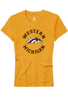 Western Michigan Broncos Womens Gold Circle Short Sleeve T-Shirt