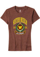 Western Michigan Broncos Womens Brown Alumni Wreath Short Sleeve T-Shirt