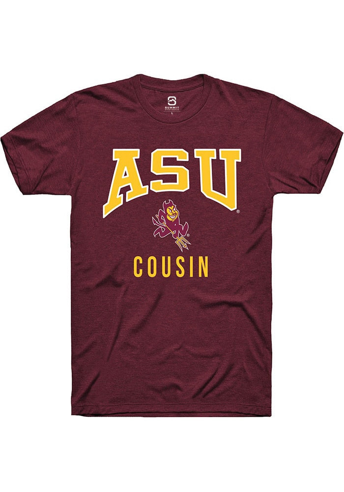 Arizona State Sun Devils Maroon Cousin Short Sleeve T-Shirt