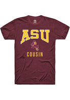 Arizona State Sun Devils Maroon Cousin Short Sleeve T-Shirt