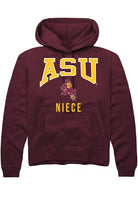 Arizona State Sun Devils Mens Maroon Niece Long Sleeve Hoodie