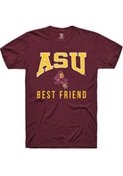 Arizona State Sun Devils Maroon Best Friend Short Sleeve T-Shirt