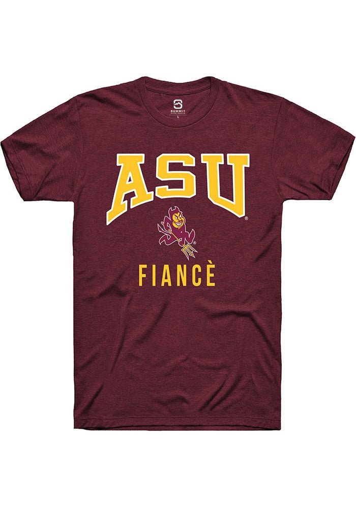 Arizona State Sun Devils Maroon Fiancé Short Sleeve T-Shirt