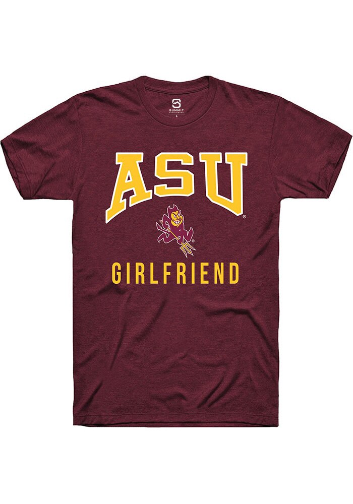 Arizona State Sun Devils Maroon Girlfriend Short Sleeve T-Shirt