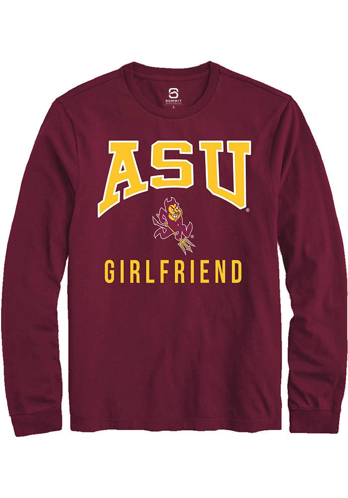 Arizona State Sun Devils Maroon Girlfriend Long Sleeve T-Shirt
