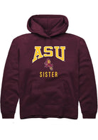 Arizona State Sun Devils Youth Maroon Sister Long Sleeve Hoodie
