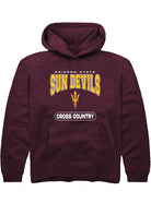 Arizona State Sun Devils Youth Maroon Cross Country Long Sleeve Hoodie