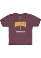 Arizona State Sun Devils Youth Maroon Womens Swimming and Diving Short Sleeve T-Shirt