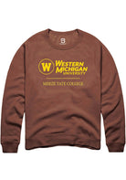 Western Michigan Broncos Mens Brown Merze Tate College Long Sleeve Crew Sweatshirt