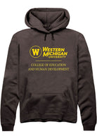 Western Michigan Broncos Mens Brown College of Education and Human Development Logo Long Sleeve Hoodie