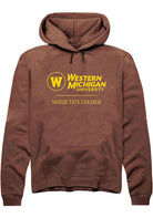 Western Michigan Broncos Mens Brown Merze Tate College Long Sleeve Hoodie
