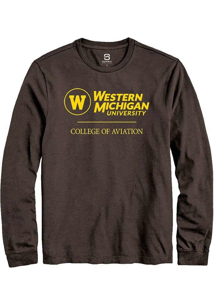 Western Michigan Broncos Brown College of Aviation Long Sleeve T-Shirt