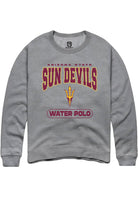Arizona State Sun Devils Mens Grey Water Polo Long Sleeve Crew Sweatshirt