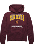 Arizona State Sun Devils Mens Maroon Tennis Long Sleeve Hoodie